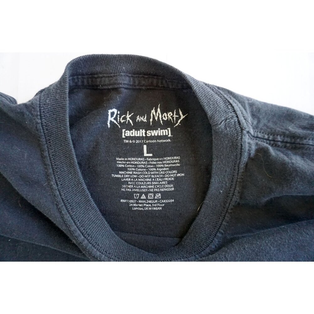 Rick and Morty Adult Swim Pizza Universe Long Sleeve Tee - Size L - Picture 3 of 4